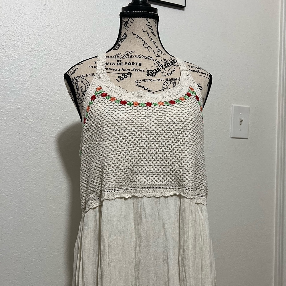Lauren Conrad Crochet Midi Dress